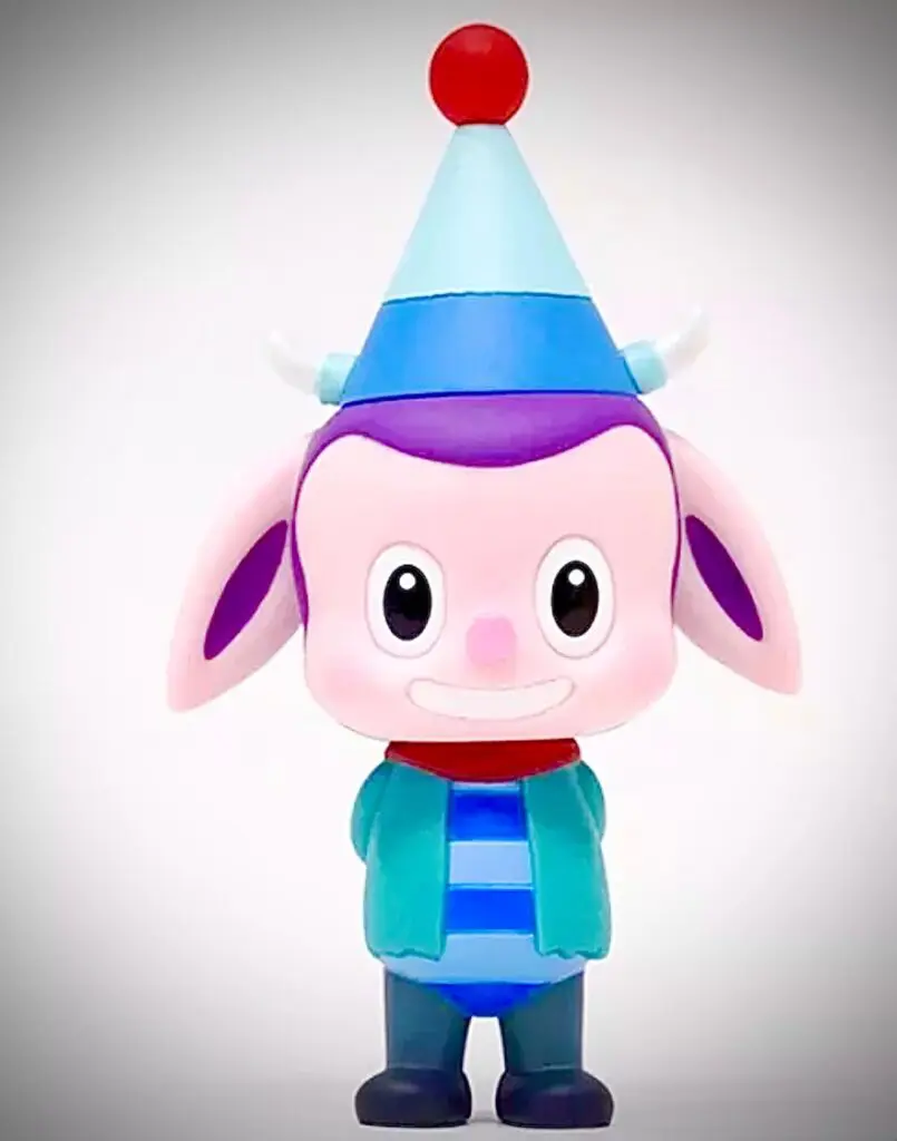 Labubu Pato character in black white background