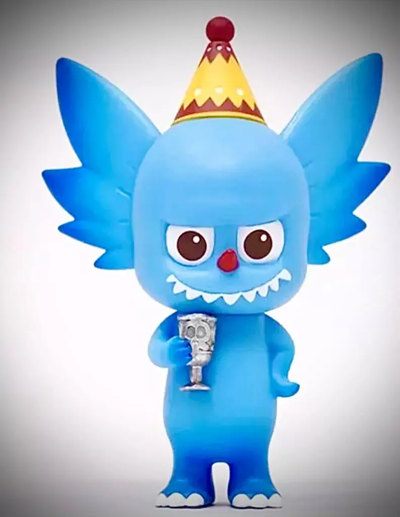 Labubu Pippo character in black and white background