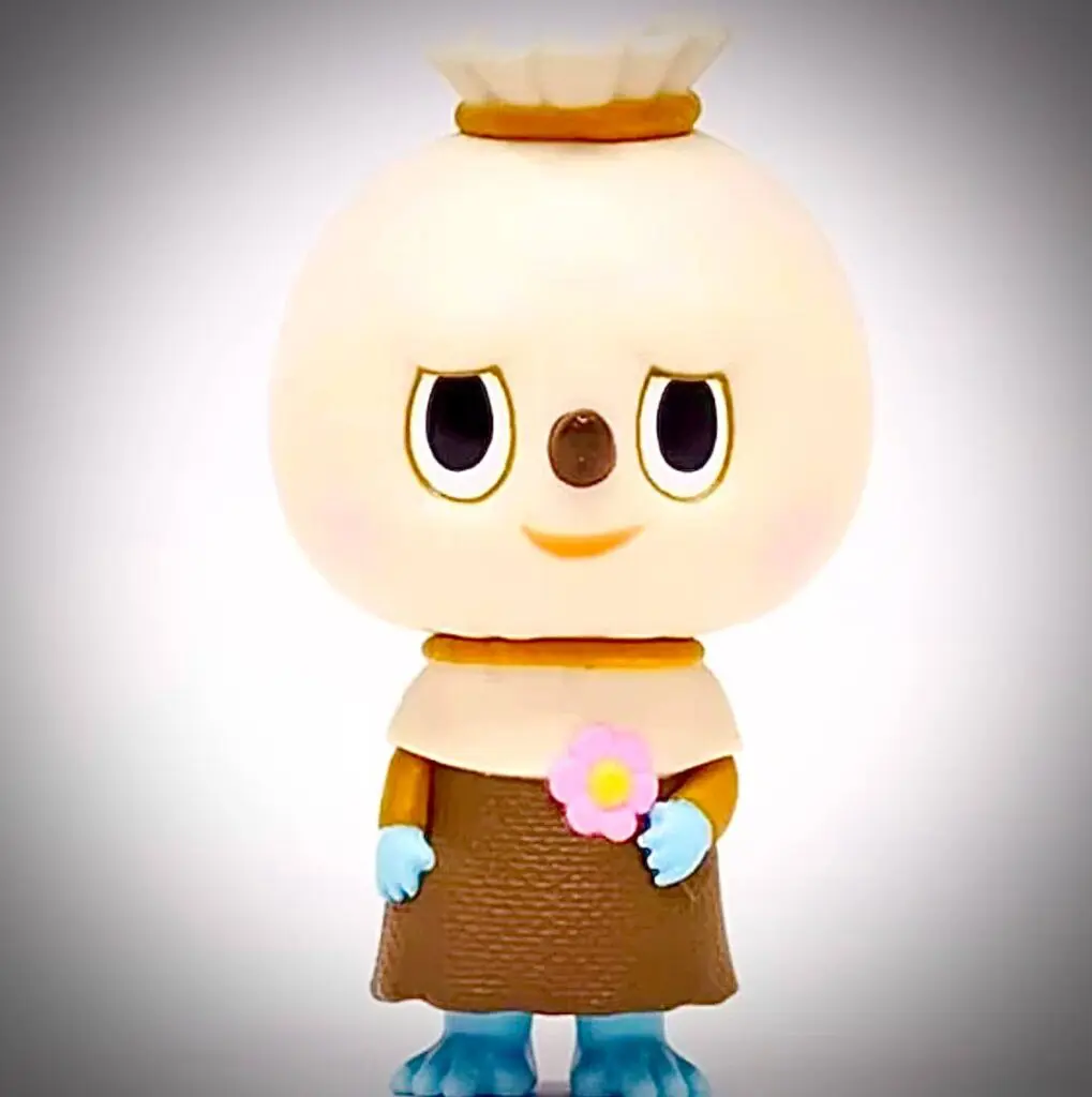 Labubu Spooky character portrait in black and white background