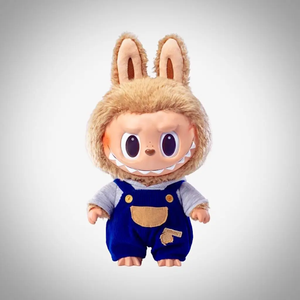 Front view of the large plush Labubu doll called Time to Chill in white background