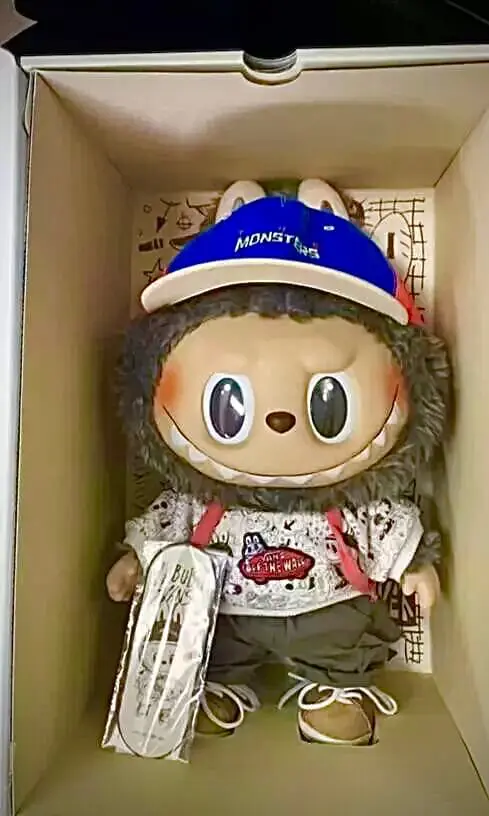 Labubu Vans Collab opened and inside a box