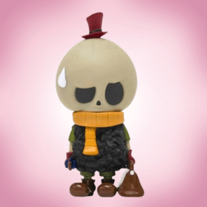 Labubu Tycoco with bag in pink background