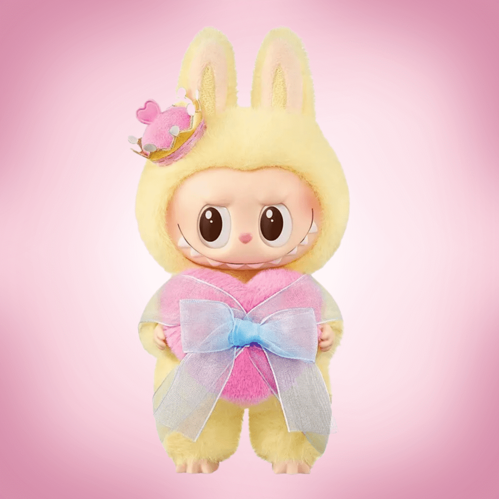 Labubu lets checkmate pink pink background