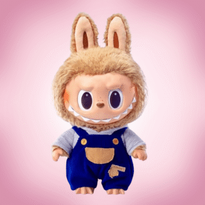 Labubu Time to Chill in pink background