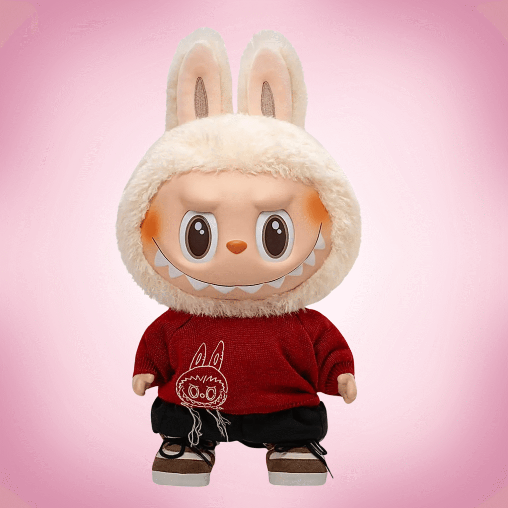 labubu best of luck pink background most expensive