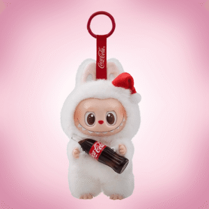 Labubu Coca Cola Surprise in pink background