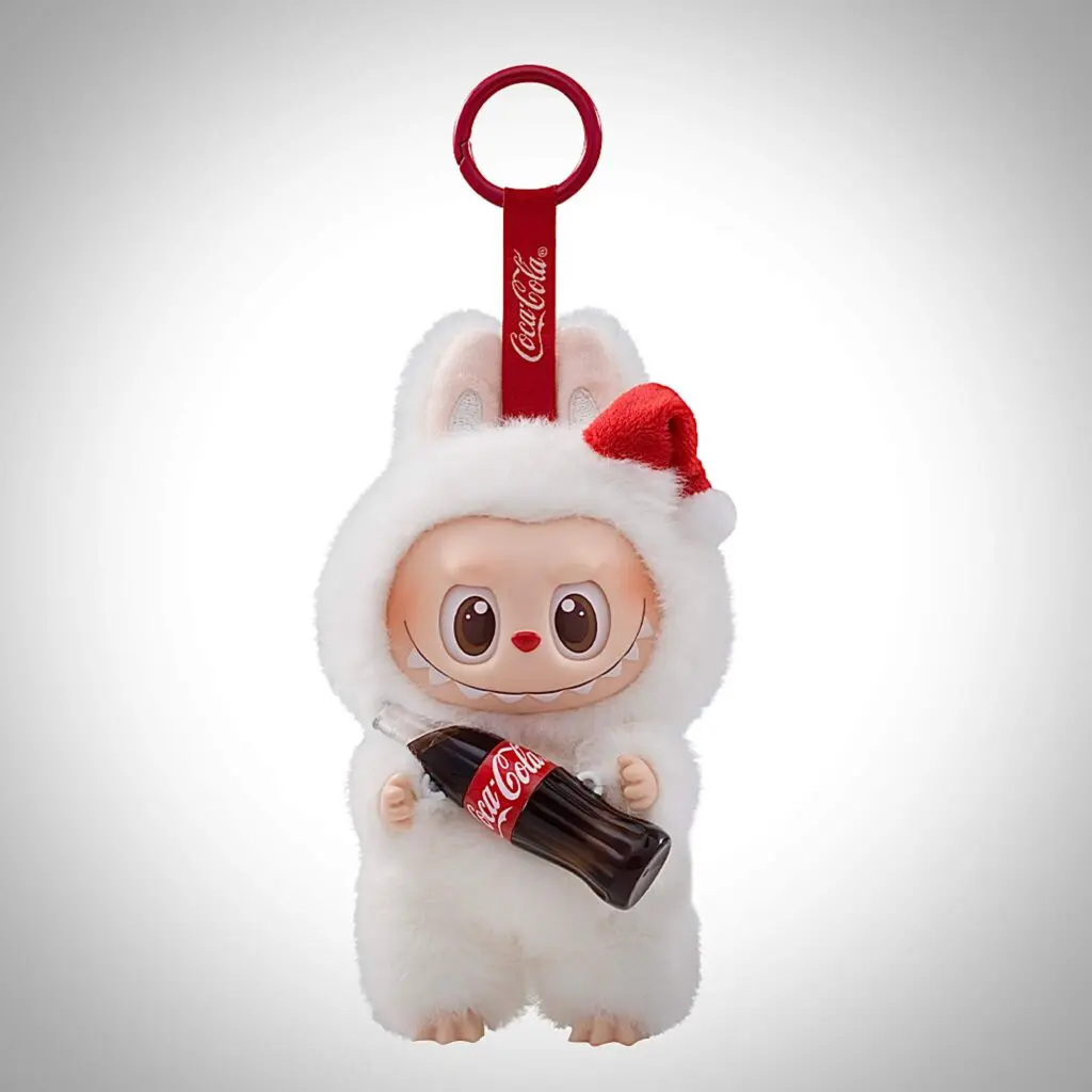 labubu coca cola surprise shake white background
