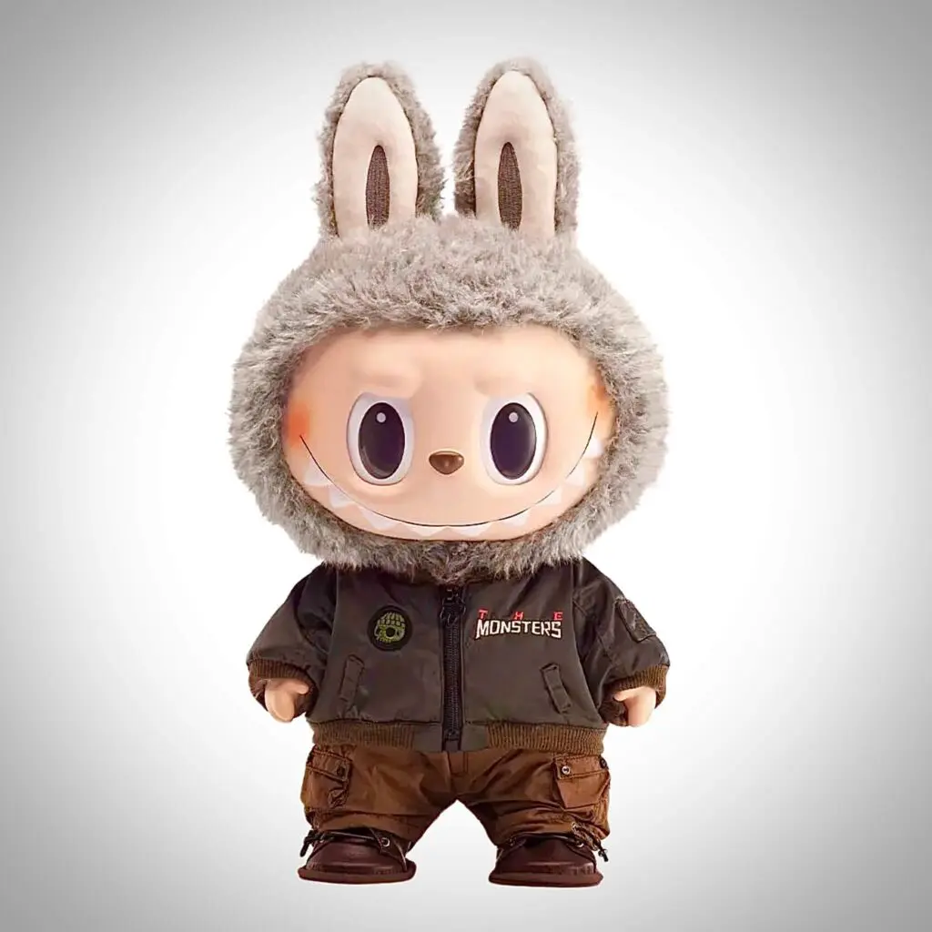 Labubu doll called Jump for Joy in white background