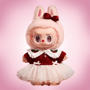 Labubu Twinkly Fairy Tale in pink background