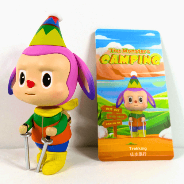 Labubu Pato In The Monsters camping Series Hiking