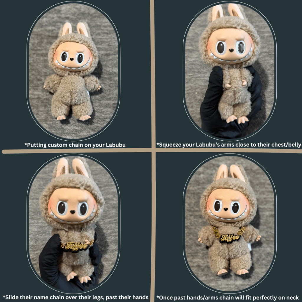 custom labubu necklace chain perfect fit how to put them on