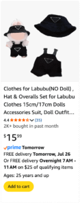 labubu clothes amazon prada outfit