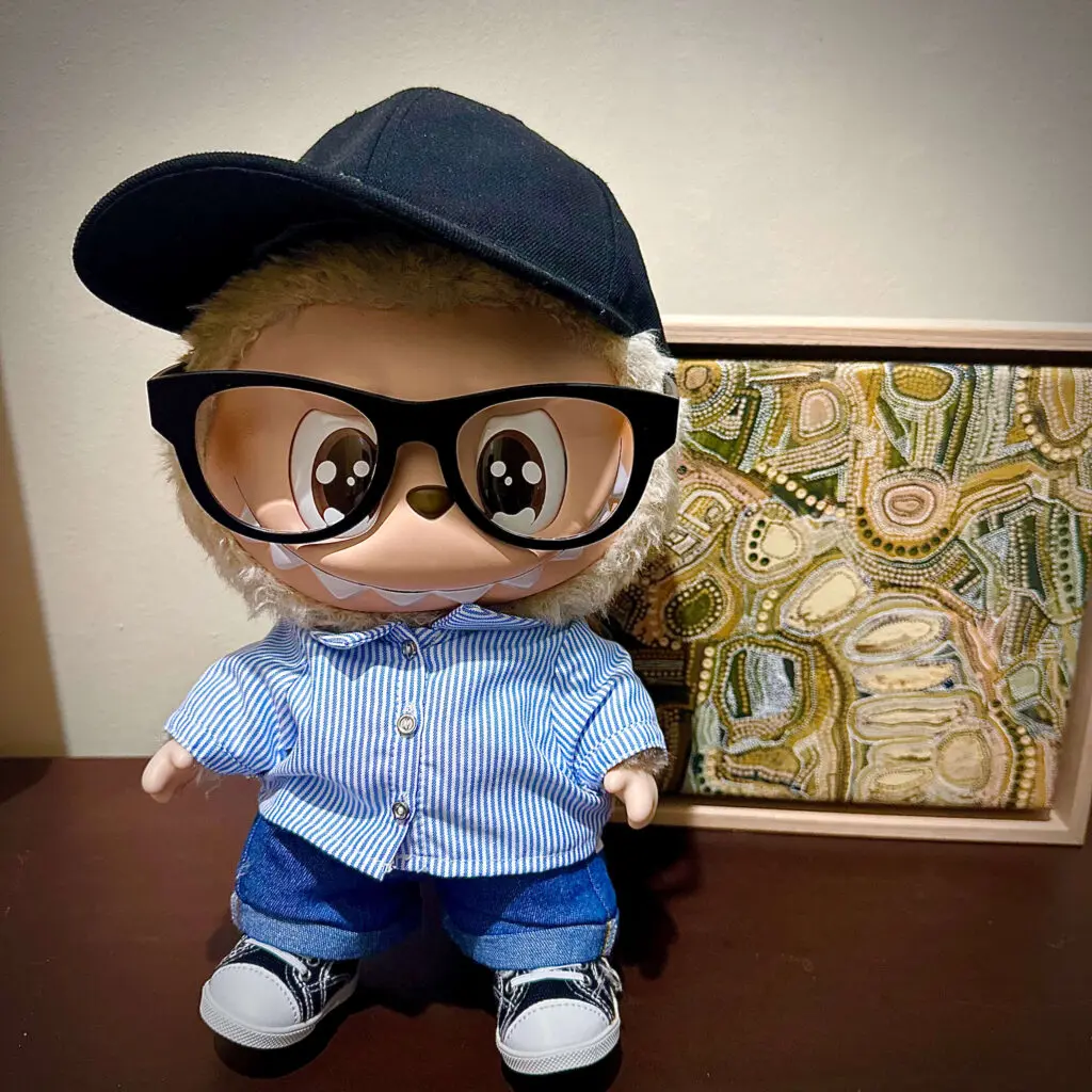 flip with me labubu black hat