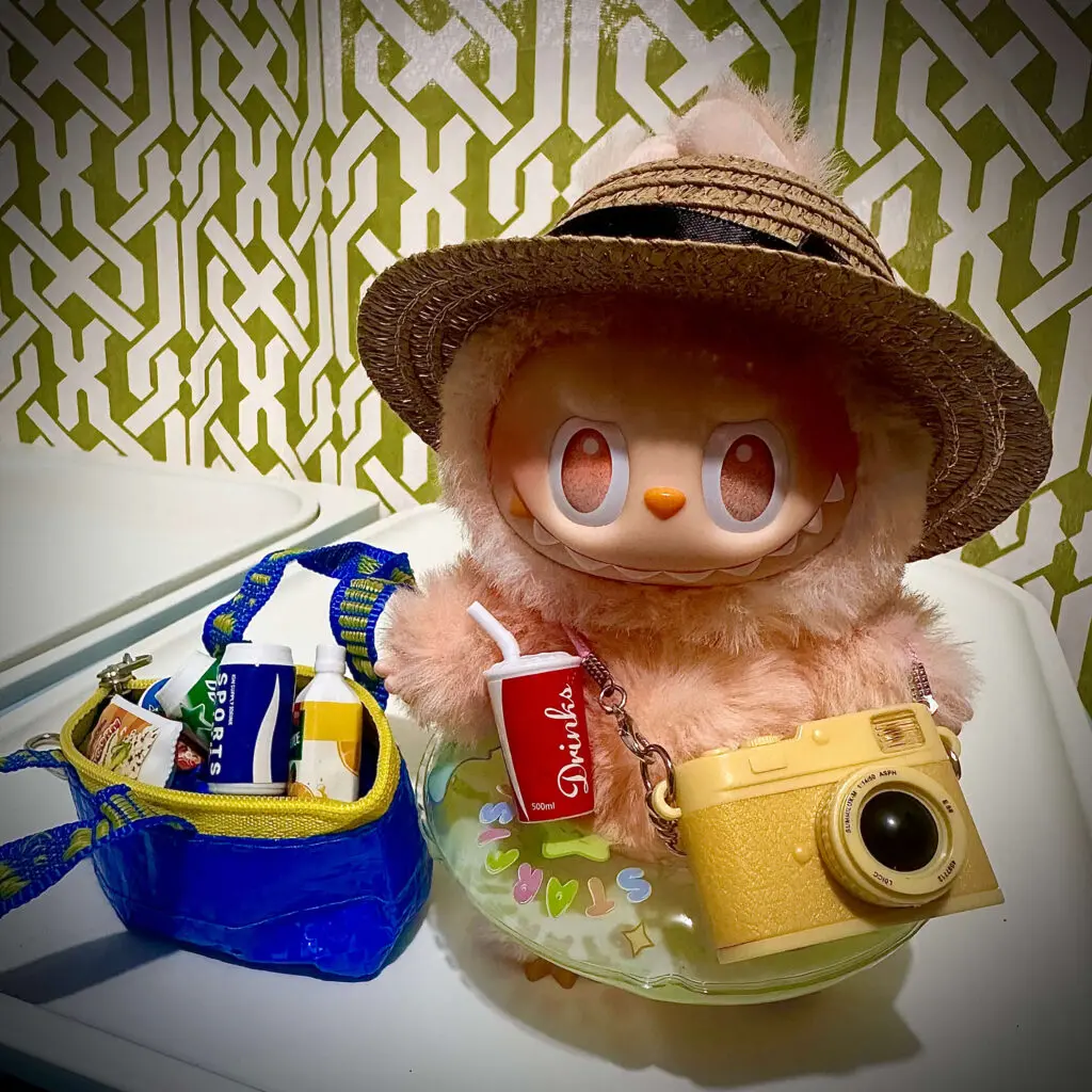 happiness labubu beach outfit