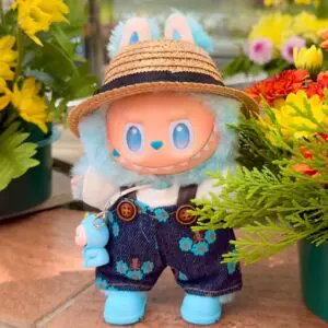 hope labubu clothes flower denim with hat