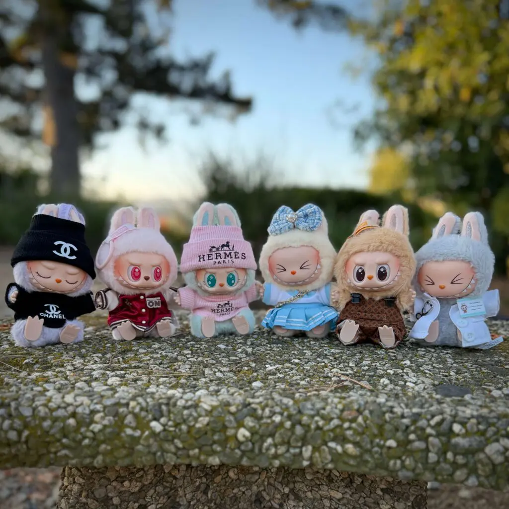 Labubu Have a Seat V2 clothing outdoors wide shot