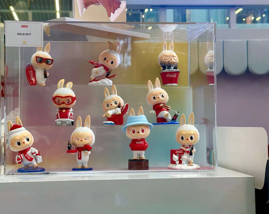 popmart philiipines makati acrylic display sold out labubu coca-cola figures