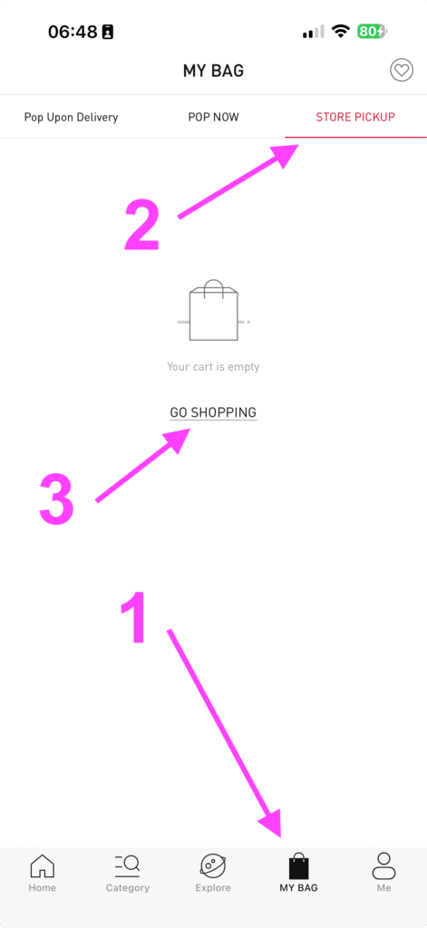 Step by step instructions on how to use the Pop Mart to check availability if you want to buy Labubu