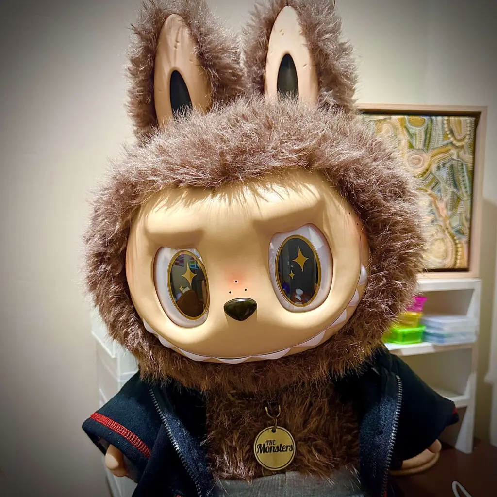 labubu zimomo i found you dressed in baby's jacket