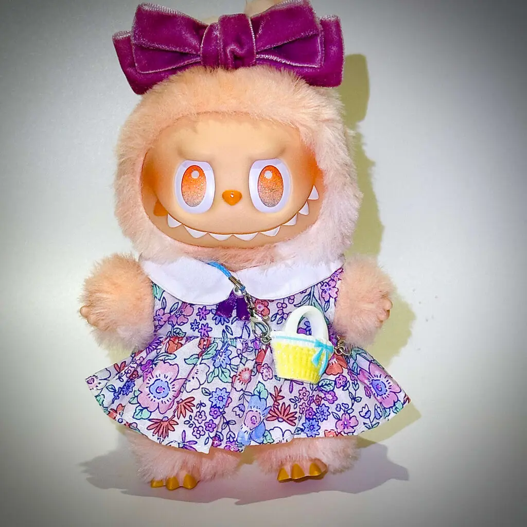 happiness labubu clothing floral dress