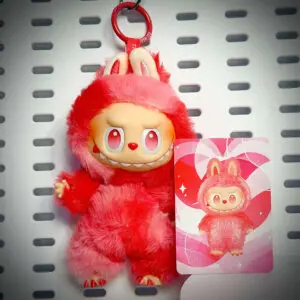 labubu big into energy love hung with name card