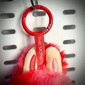 labubu big into energy love lanyard front