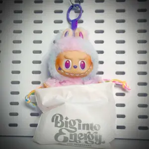 labubu big into energy luck inside pouch