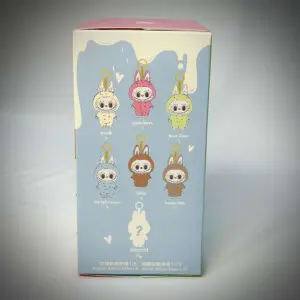 Right side view of unopened Labubu Exciting Macaron blind box