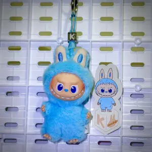 mini labubu pin for love K hung with sticker name