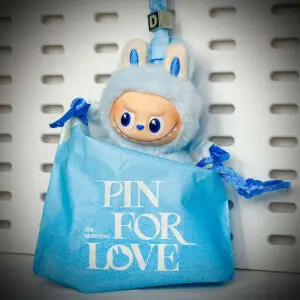 mini labubu pin for love d dollar inside pouch