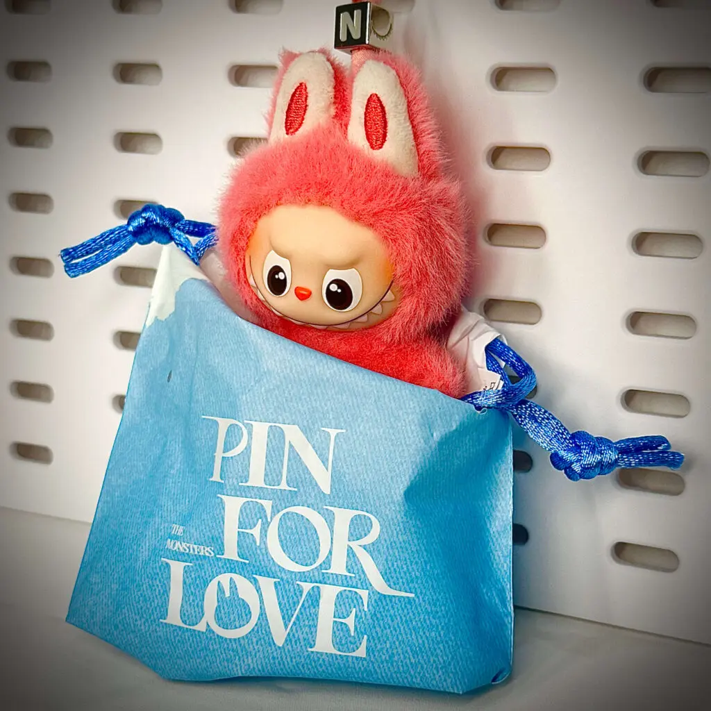mini labubu pin for love n inside pouch
