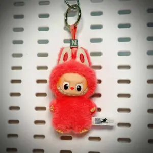 Labubu Pin for Love N Nice hanging on a board