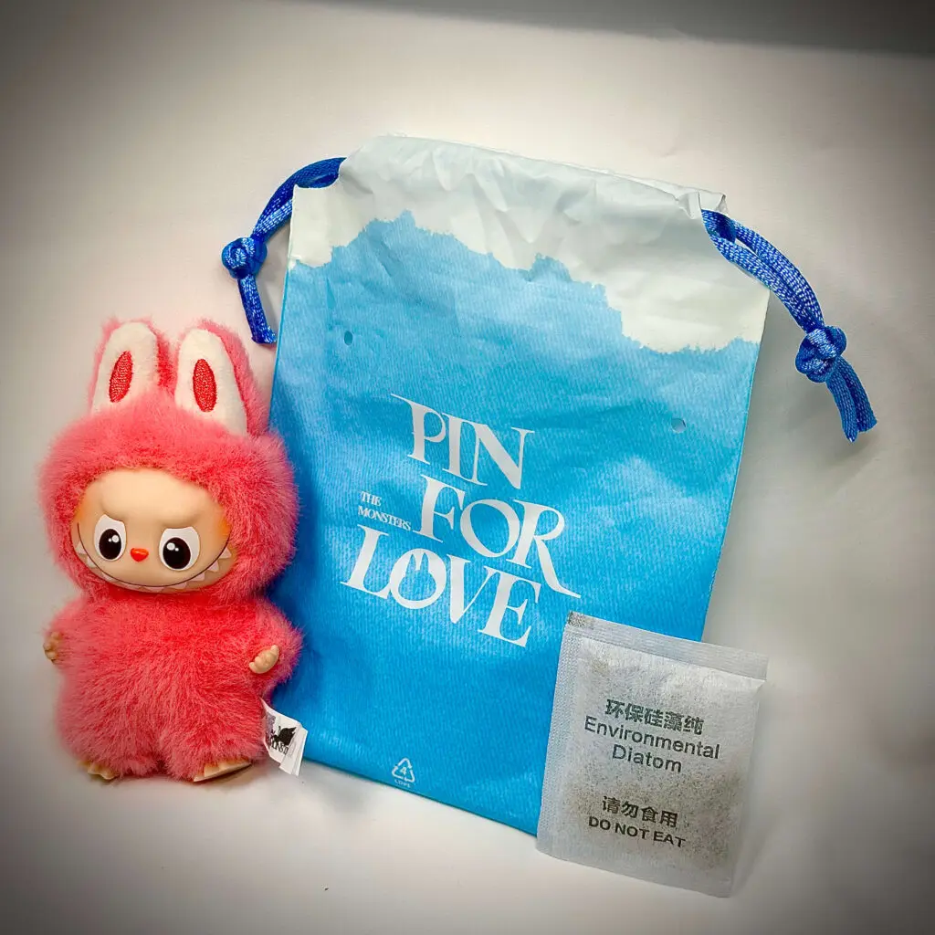 mini labubu pin for love n pouch