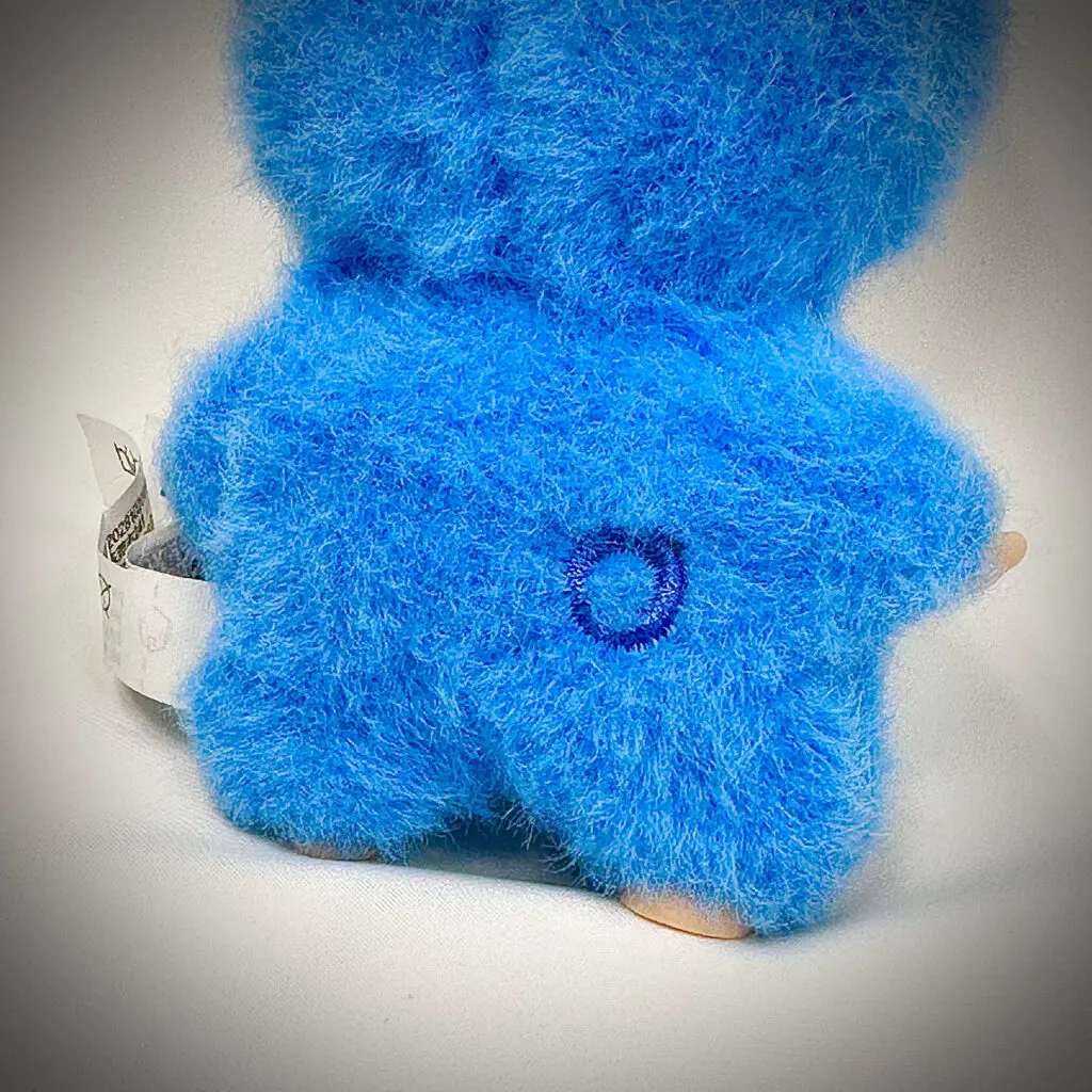 mini labubu pin for love o embroidered back