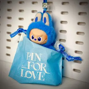 mini labubu pin for love o inside pouch