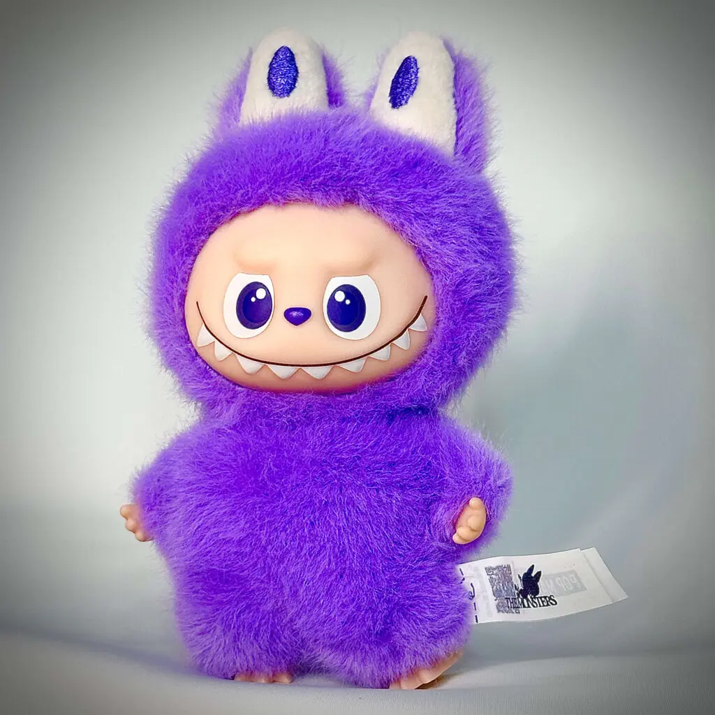 mini labubu pin for love t white background