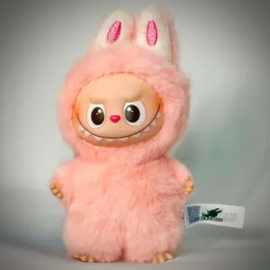 Labubu Pin for Love U Unity in spotlight in white background and vignette