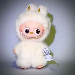 Labubu Pin for Love A Adventure in spotlight and white background with vignette