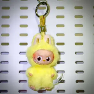 Labubu Pin for Love F Future hanging on a board