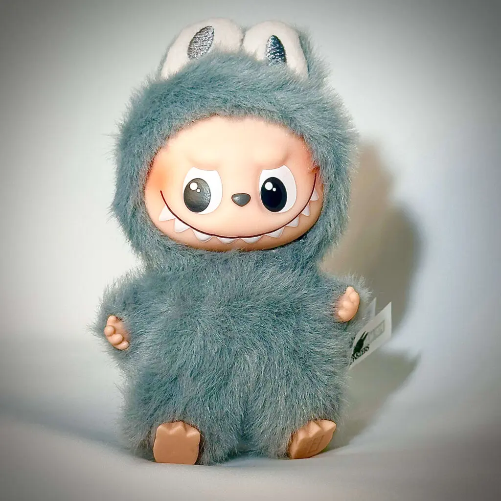 mini labubu pin for love w white background