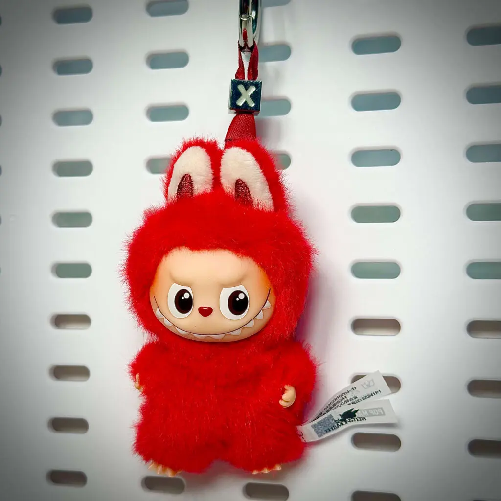 mini labubu pin for love x lanyard