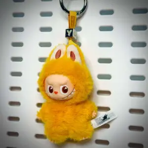 Labubu Pin for Love Y Yes hanging on a board