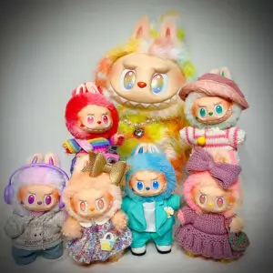 Labubu dolls of all sizes from Rock the Universe to the smaller keychain dolls