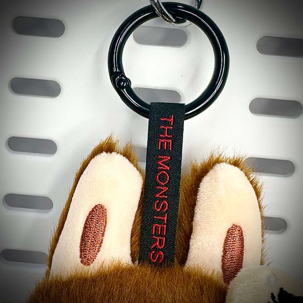 labubu halloween pumpkin lanyard front