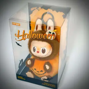 labubu halloween pumpkin unopened top view