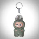 Mini Labubu Pin For Love Secret Exclamation doll on a white background