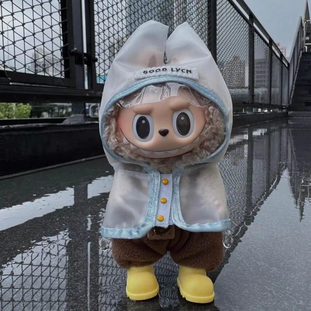 labubu transparent raincoat