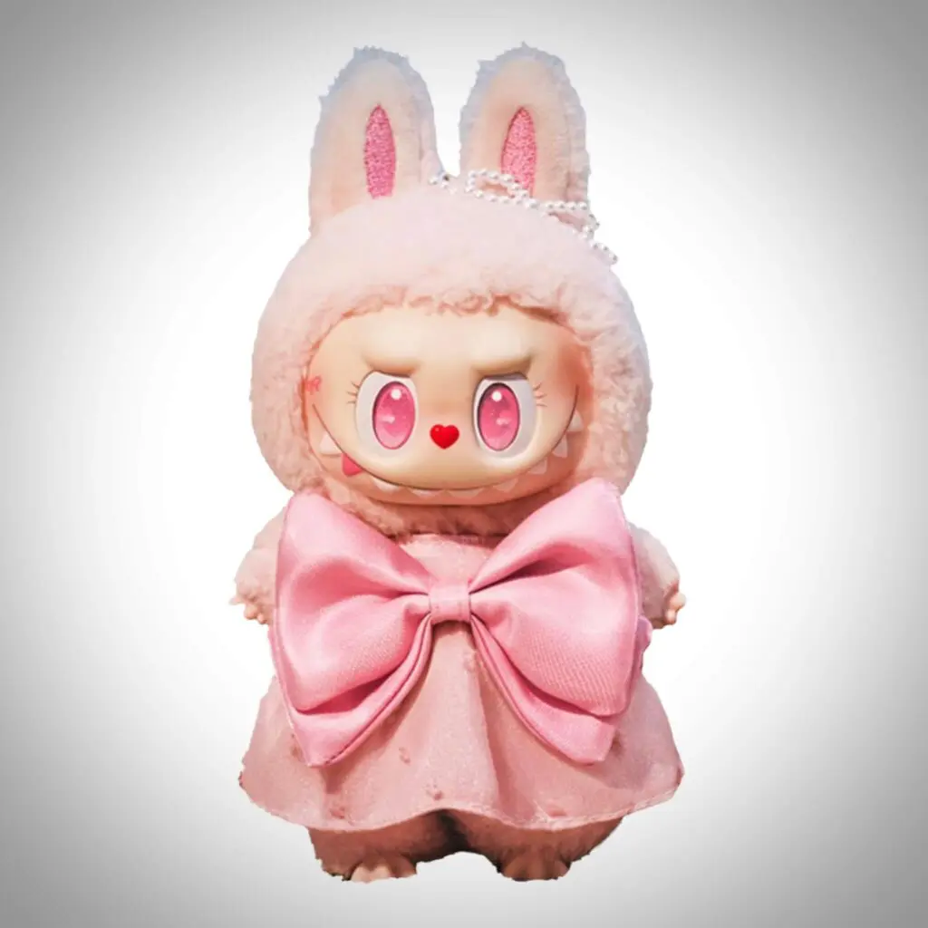 Labubu Mokoko Jump Into Summer in white background