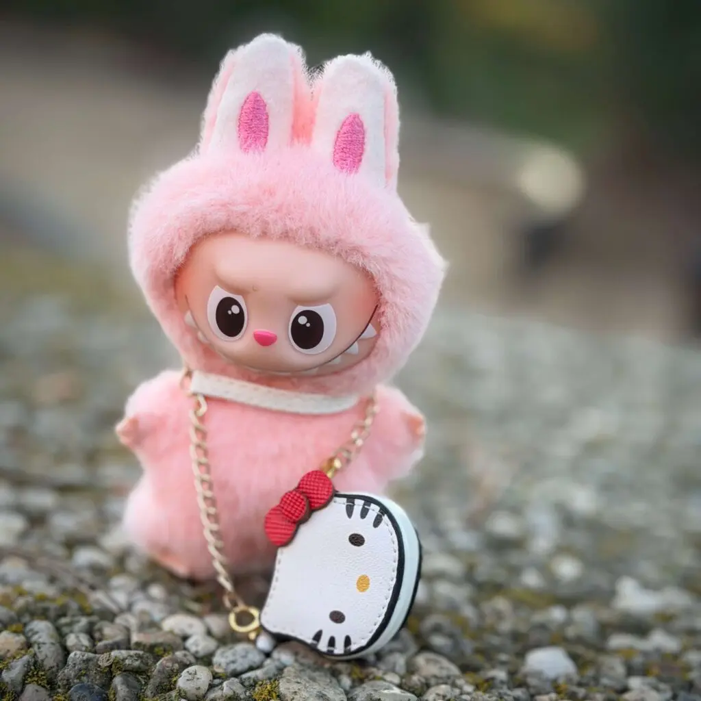 labubu pin for love u unity outdoors w hello kitty purse