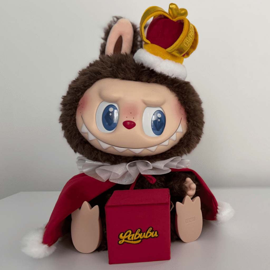 front view of Let's Checkmate Labubu plush doll